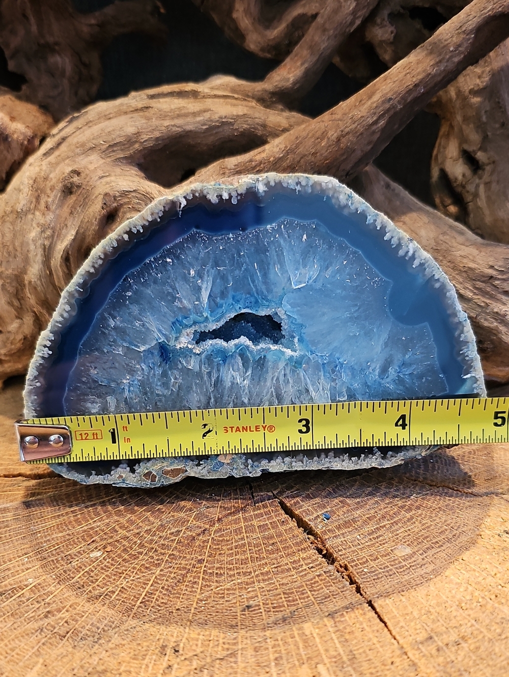 Blue Agate Geode Decorative Slice - Home Accent - Picture 3 of 7